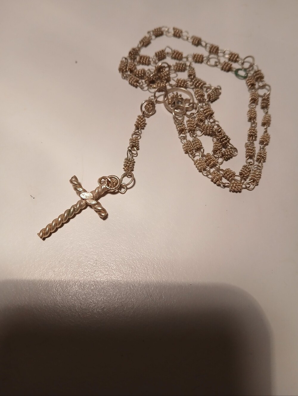 "Silver" Cross Necklace